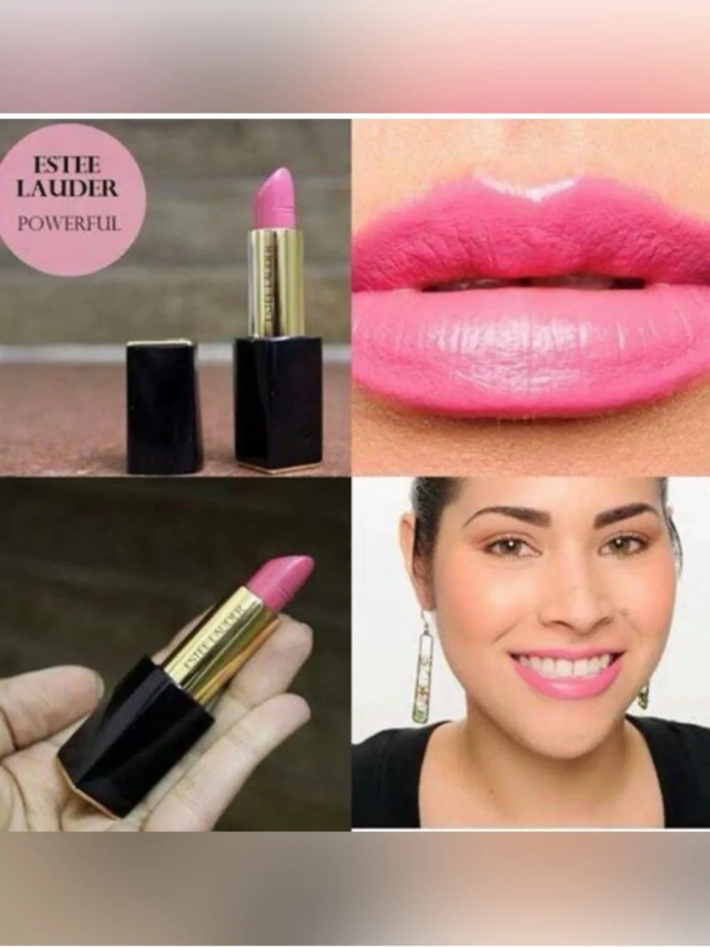 Estee Lauder Pure Color Creme Lipstick 220 Powerful Pink Cream Finish Full Size